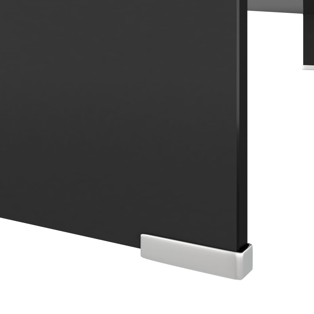 vidaXL TV-taso/Näyttöteline Musta lasi 110x30x13 cm
