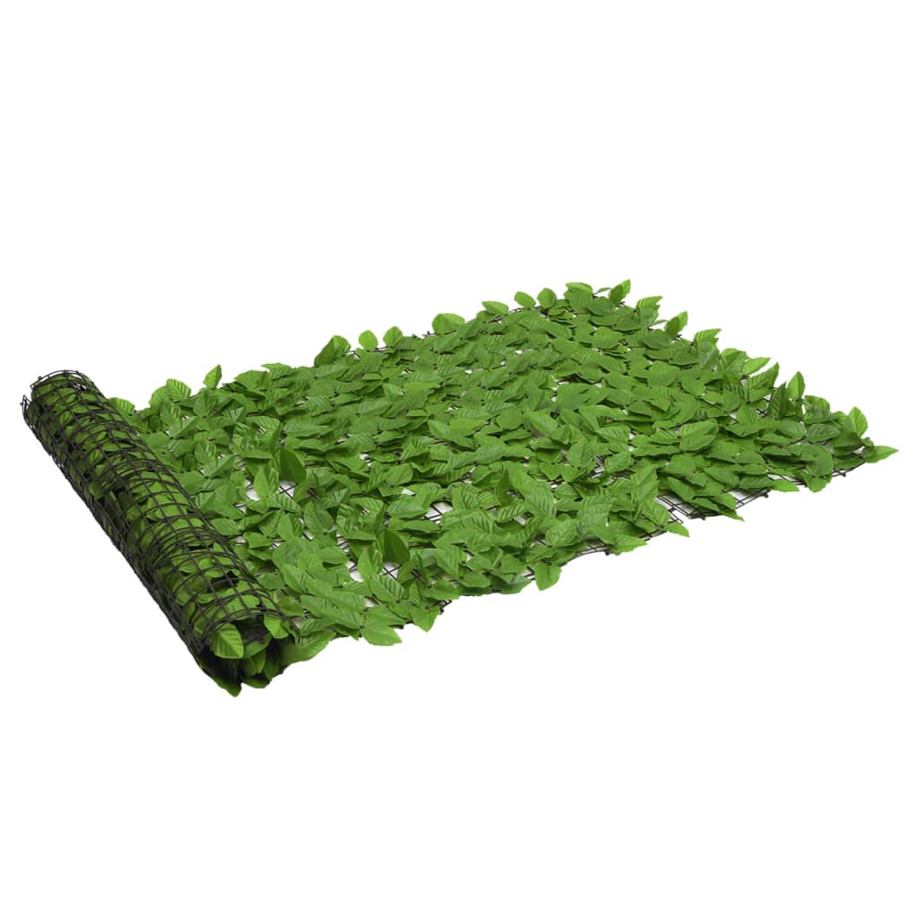 vidaXL Parvekkeen suoja vihreillä lehdillä 600x100 cm