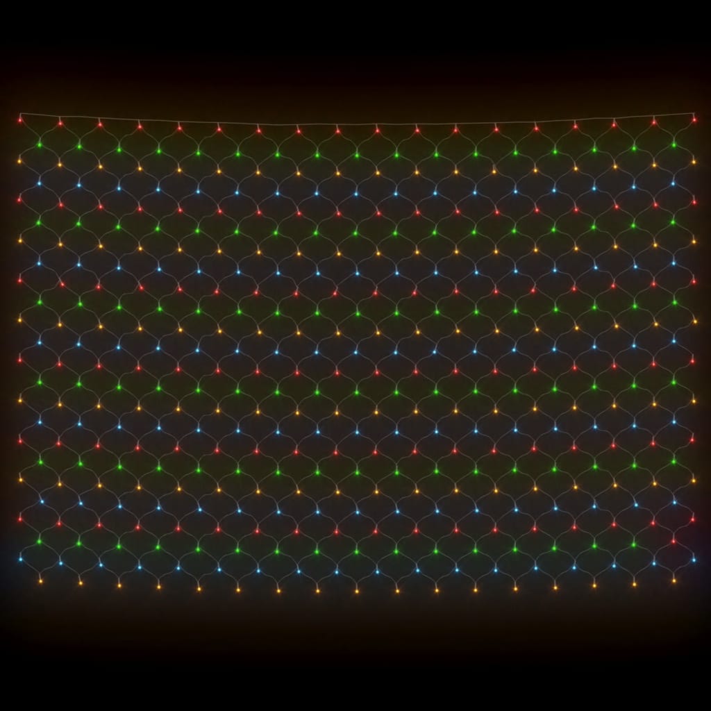 vidaXL Jouluvaloverkko värikäs 3x2 m 204 LED-valoa ulos/sisälle
