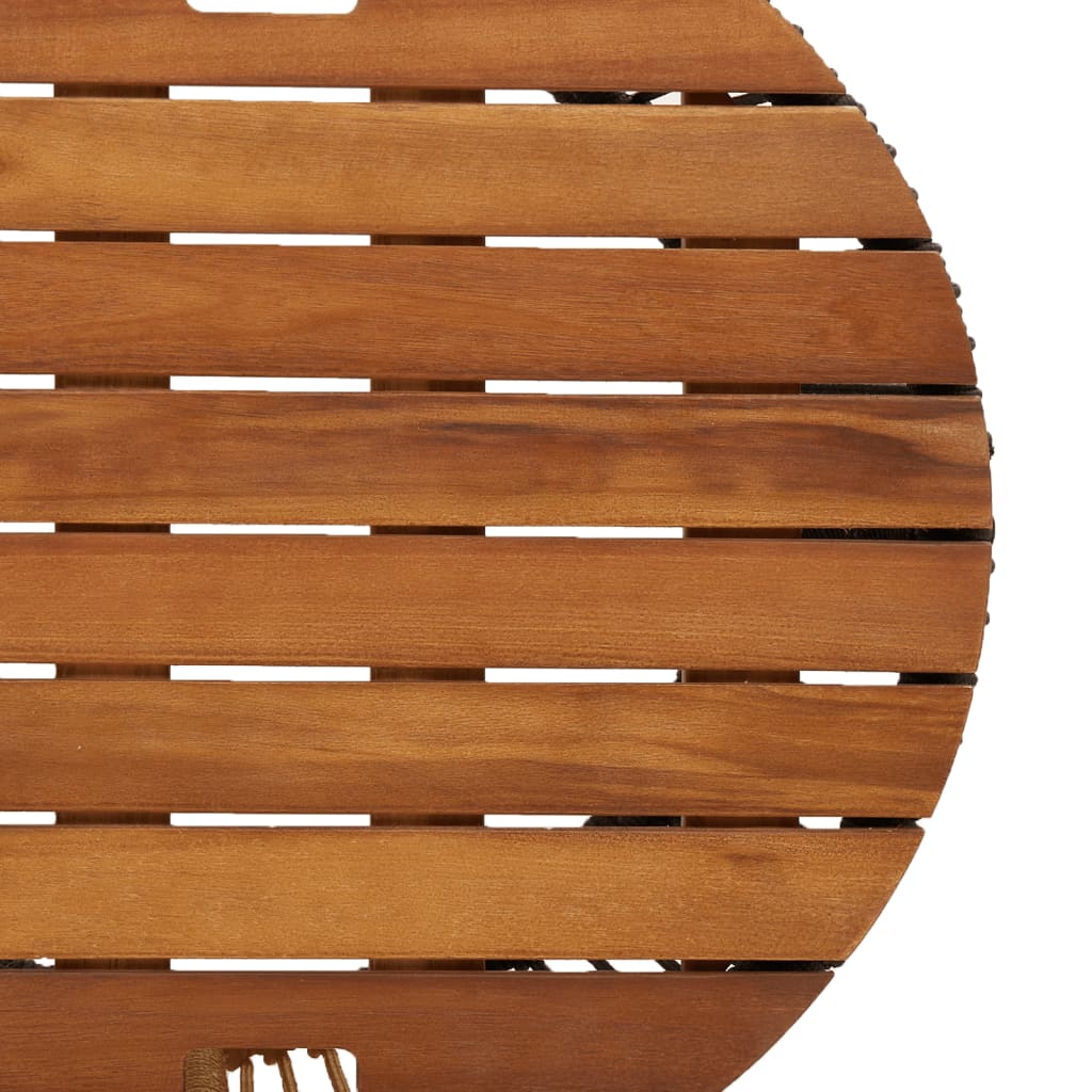 vidaXL Sivupöydät 2 kpl puinen pöytälevy beige polyrottinki