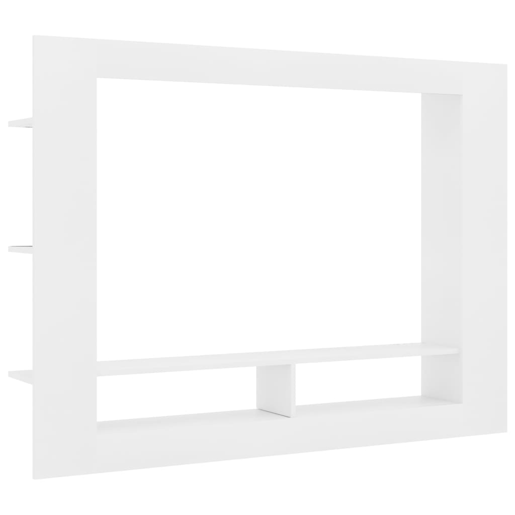 vidaXL TV-taso valkoinen 152x22x113 cm lastulevy