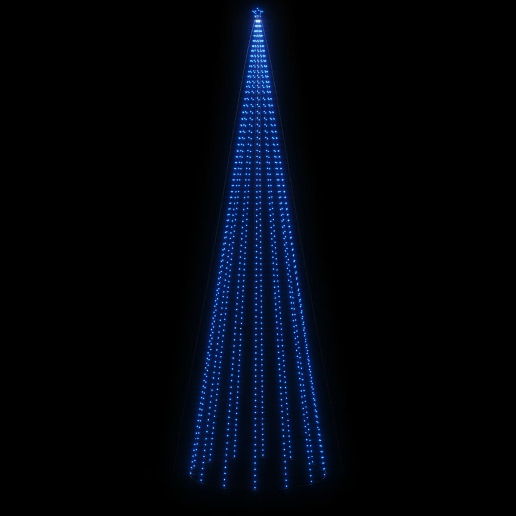vidaXL Kartio joulukuusi 1134 sinistä LED-valoa 230x800 cm