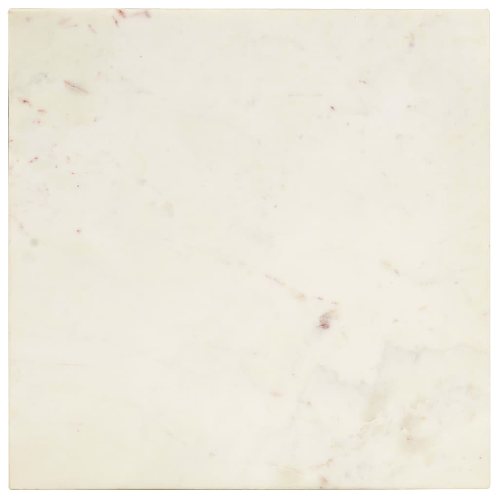 vidaXL Sohvapöytä valkoinen 40x40x35 cm aito kivi marmorikuviolla