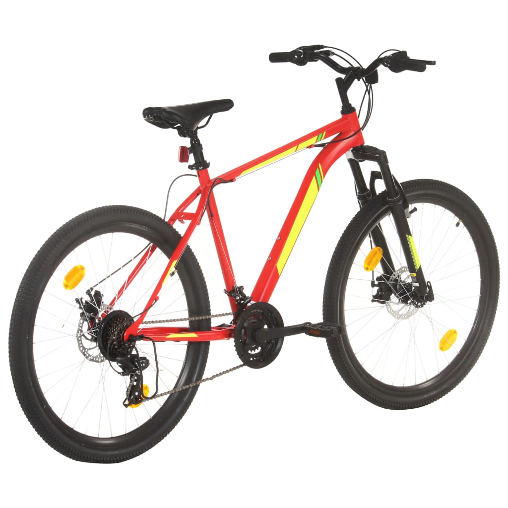 vidaXL Maastopyörä 21 vaihdetta 27,5" renkaat 42 cm runko punainen
