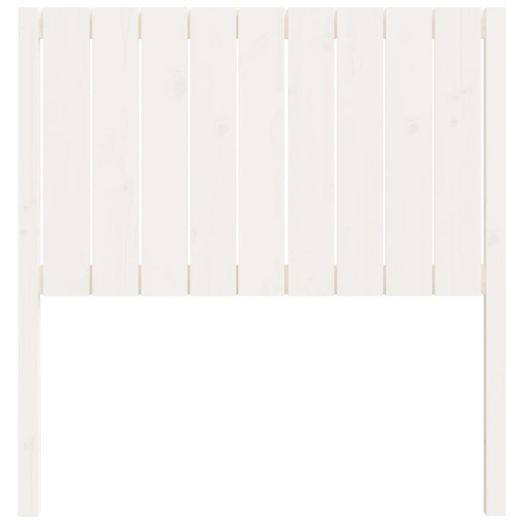 vidaXL Sängynpääty valkoinen 95,5x4x100 cm täysi mänty
