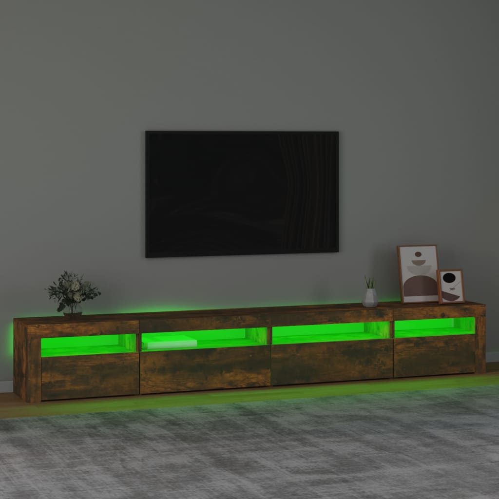 vidaXL TV-taso LED-valoilla savutammi 270x35x40 cm