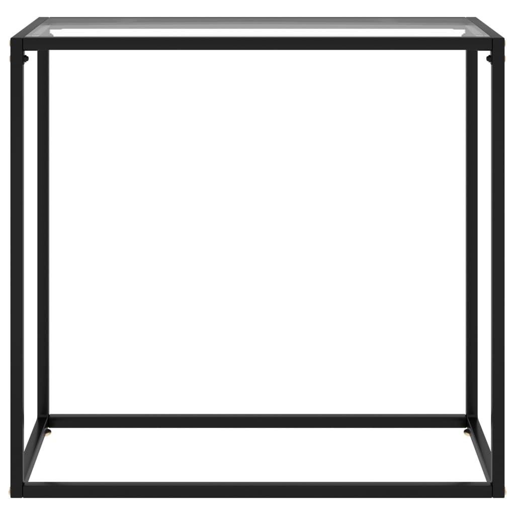 vidaXL Konsolipöytä läpinäkyvä 80x35x75 cm karkaistu lasi