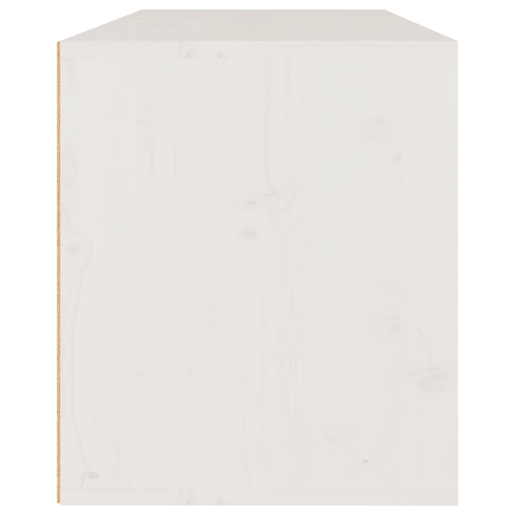 vidaXL Seinäkaappi valkoinen 80x30x35 cm täysi mänty
