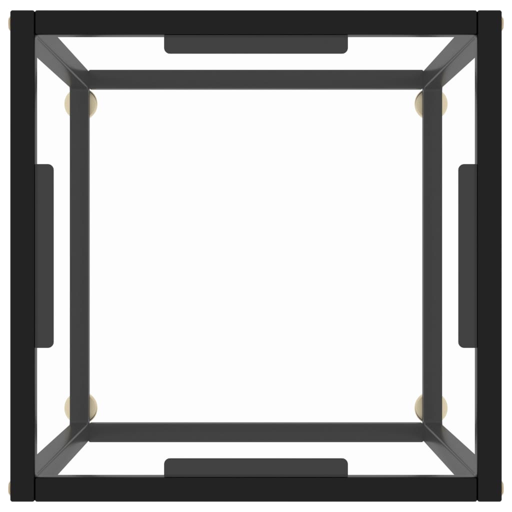 vidaXL Sohvapöytä musta karkaistu lasi 40x40x50 cm