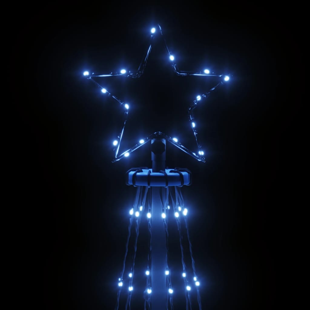 vidaXL Joulukuusi piikillä 732 sinistä LED-valoa 500 cm