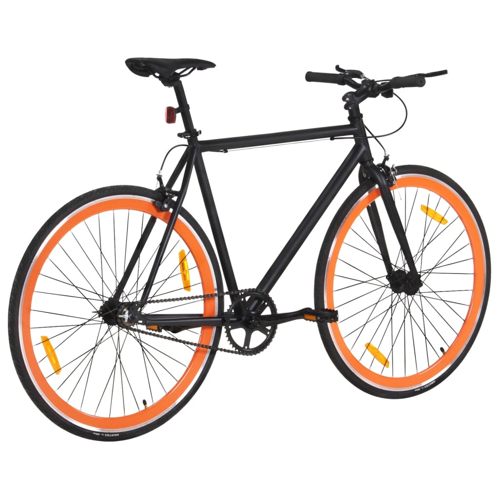 vidaXL Polkupyörä vaihteeton musta ja oranssi 700c 51 cm