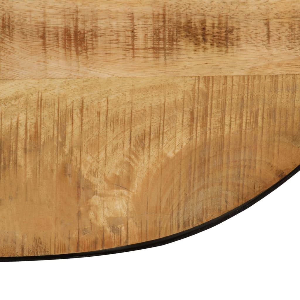 vidaXL Sohvapöytä ovaali karkea mangopuu ja teräs 100 cm