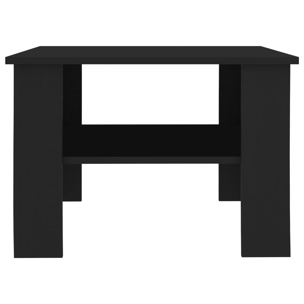 vidaXL Sohvapöytä musta 60x60x42 cm lastulevy