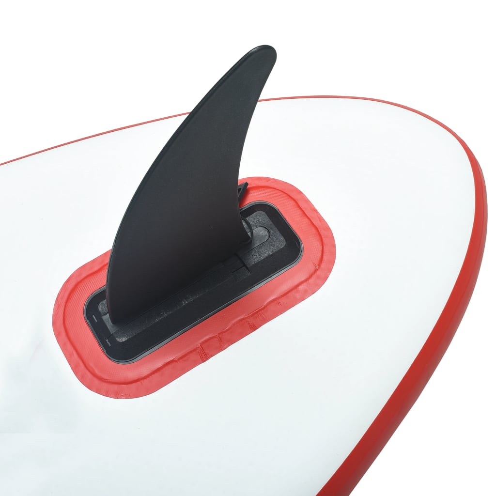 vidaXL Täytettävä SUP-lautasarja purjeella punainen ja valkoinen