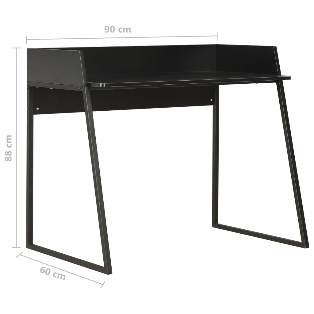 vidaXL Työpöytä musta 90x60x88 cm