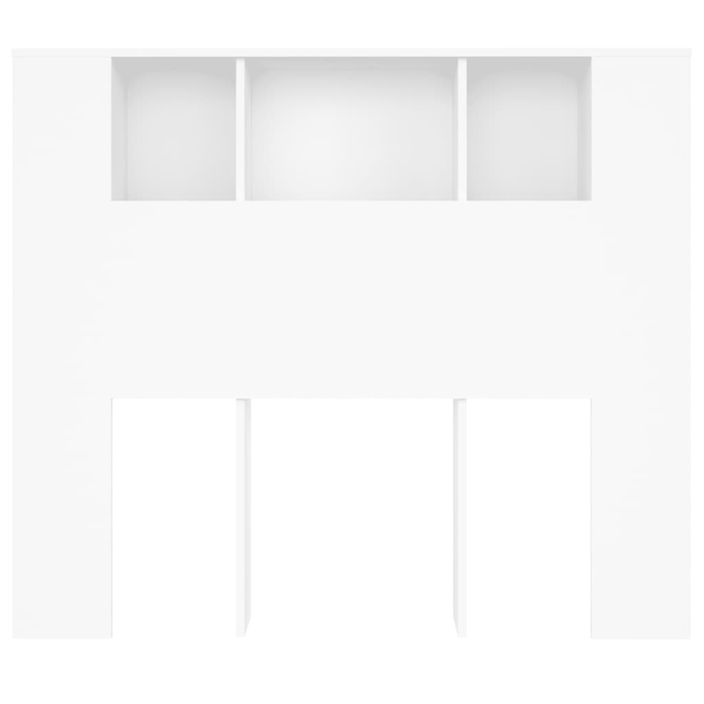 vidaXL Sängynpääty säilytystilalla valkoinen 120x18,5x102,5 cm