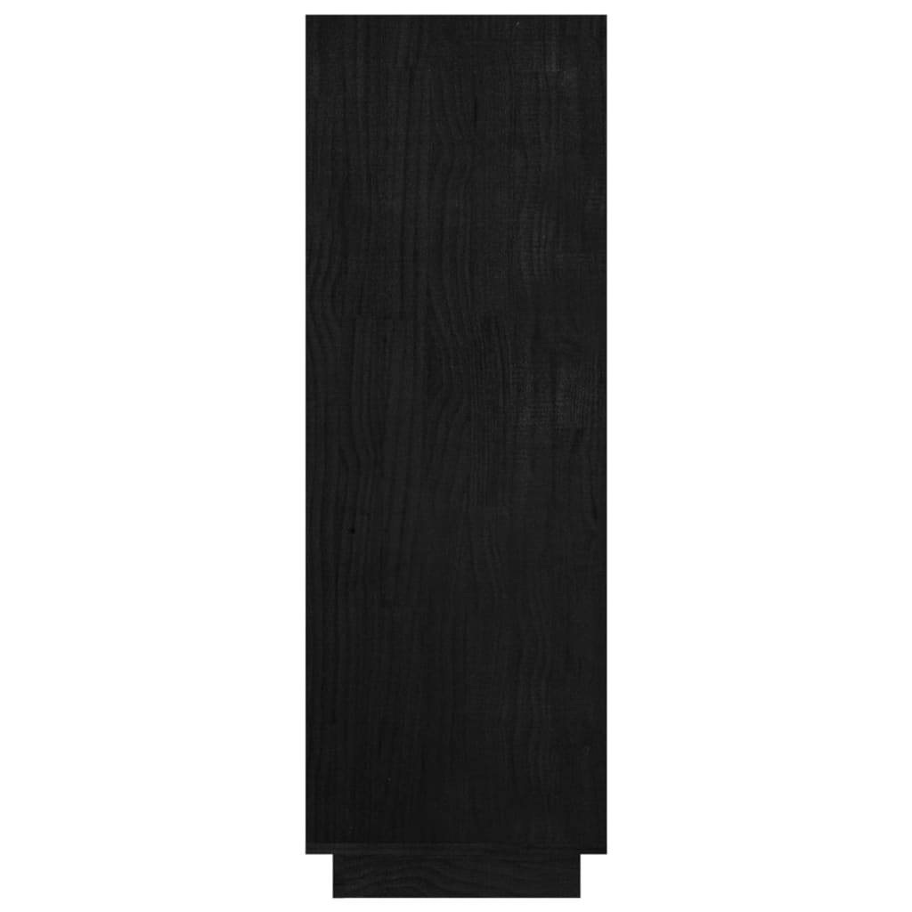 vidaXL Kirjahylly/tilanjakaja musta 80x35x103 cm täysi mänty