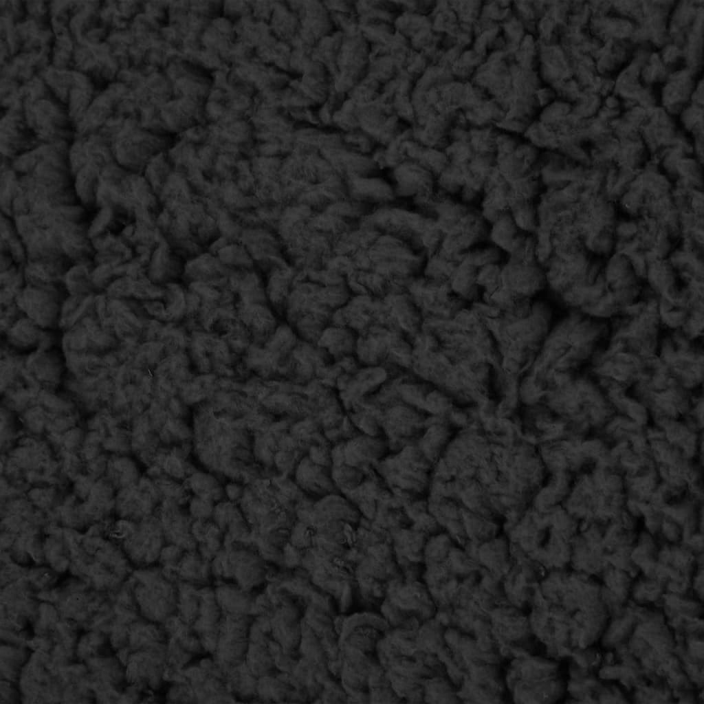vidaXL Ergonominen koiransängyn patja 75x53 cm pellavatyyli musta