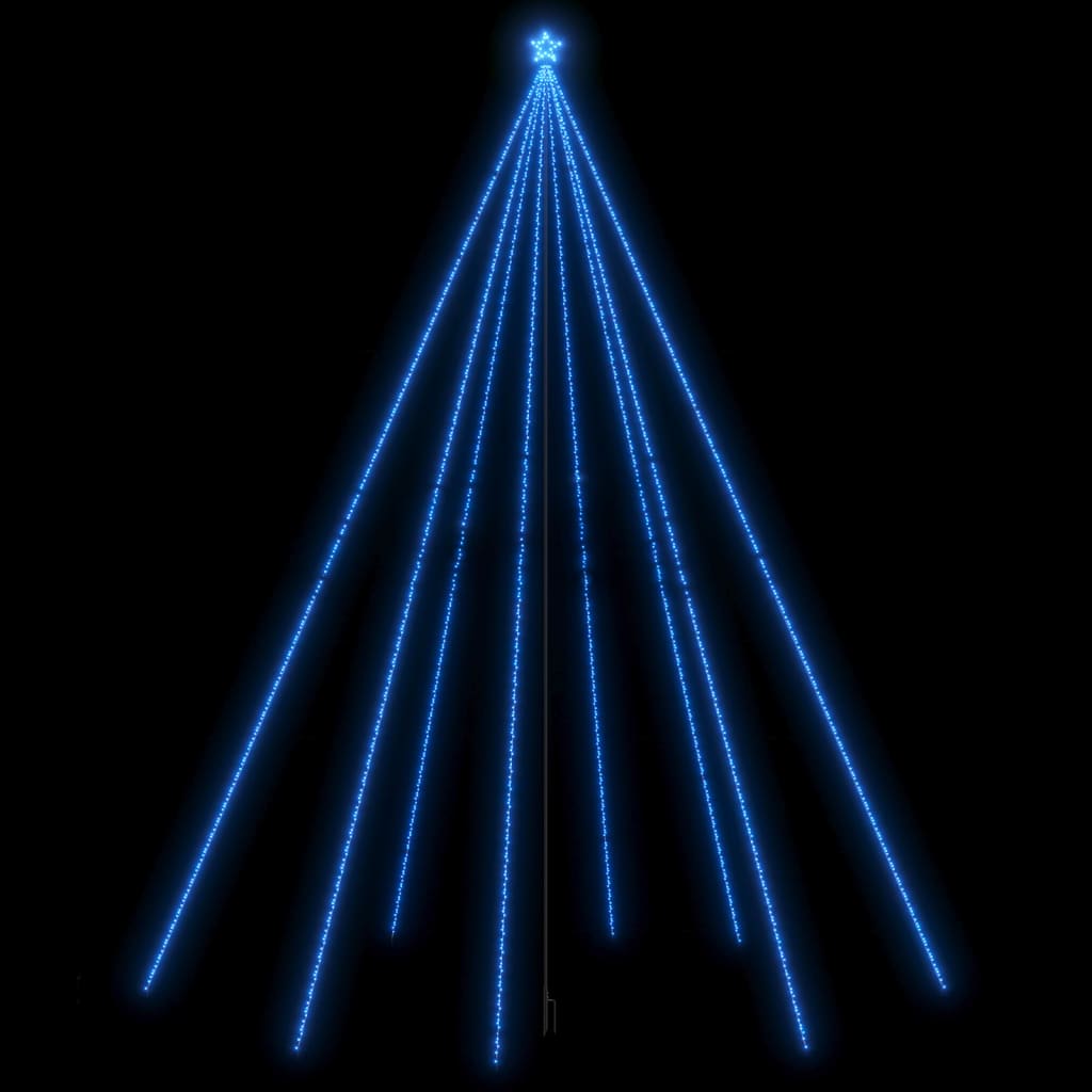 vidaXL Joulukuusen valot sisä-/ulkokäyttöön 1300 LED-valoa sininen 8 m
