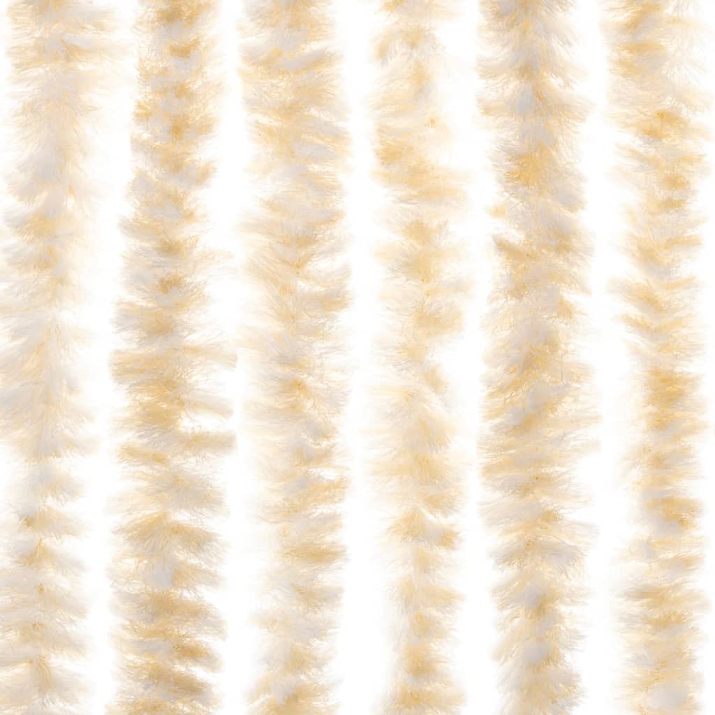 vidaXL Hyönteisverho beige ja valkoinen 56x200 cm chenille