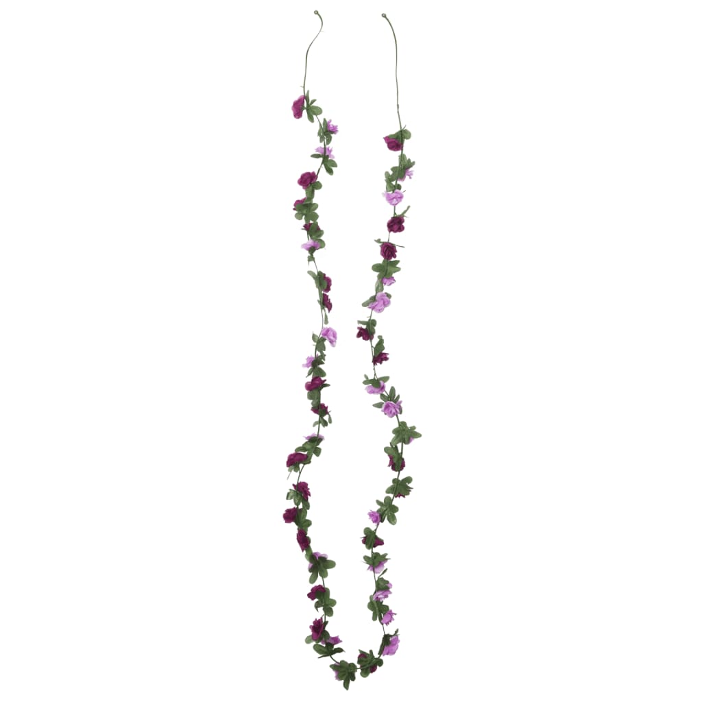 vidaXL Tekokukkaseppeleet 6 kpl kevään vaalea violetti 250 cm