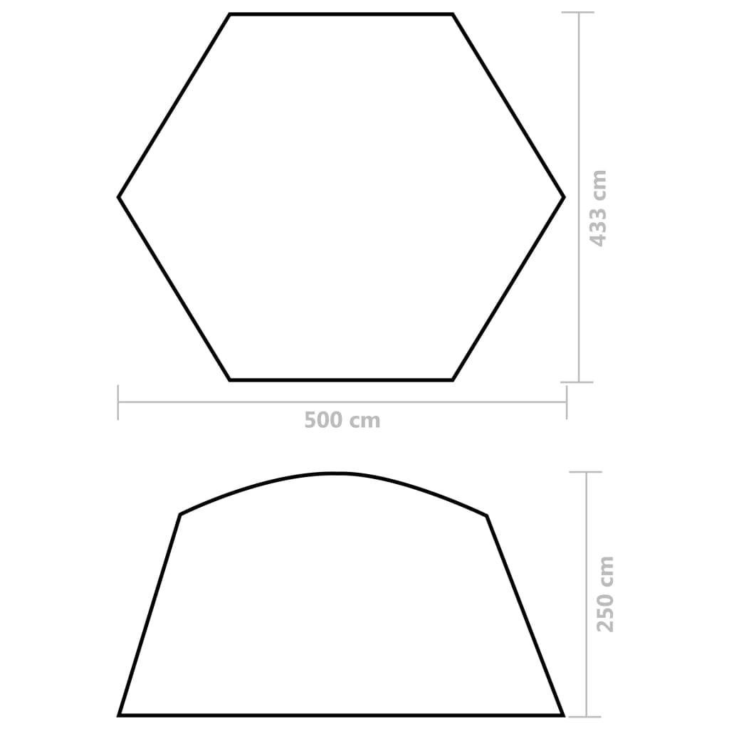 vidaXL Uima-altaan teltta kangas 500x433x250 cm maastokuvio