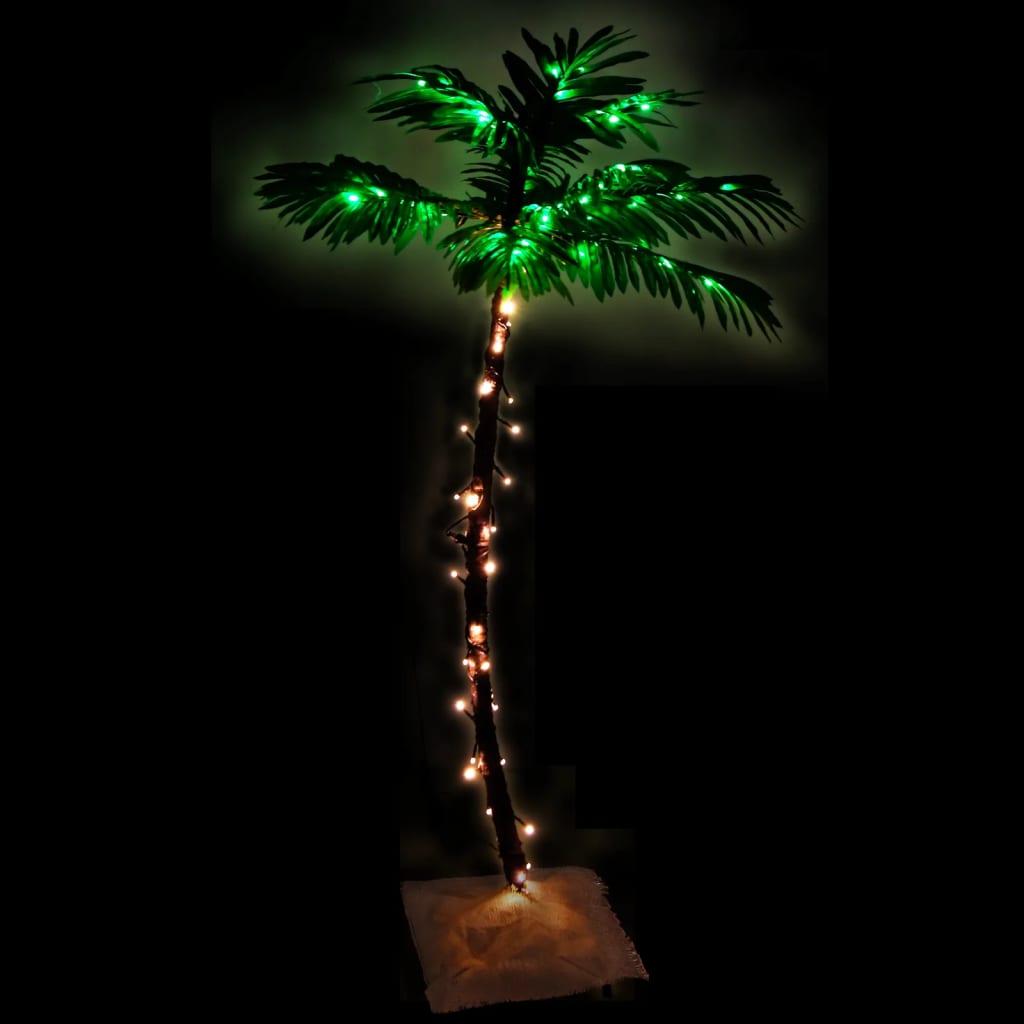 vidaXL LED-palmu lämmin valkoinen 72 LED-valoa 120 cm