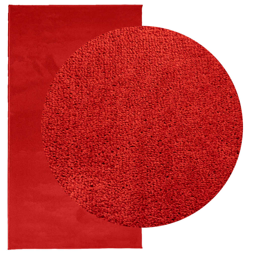 vidaXL Matto OVIEDO lyhytnukkainen punainen 60x110 cm