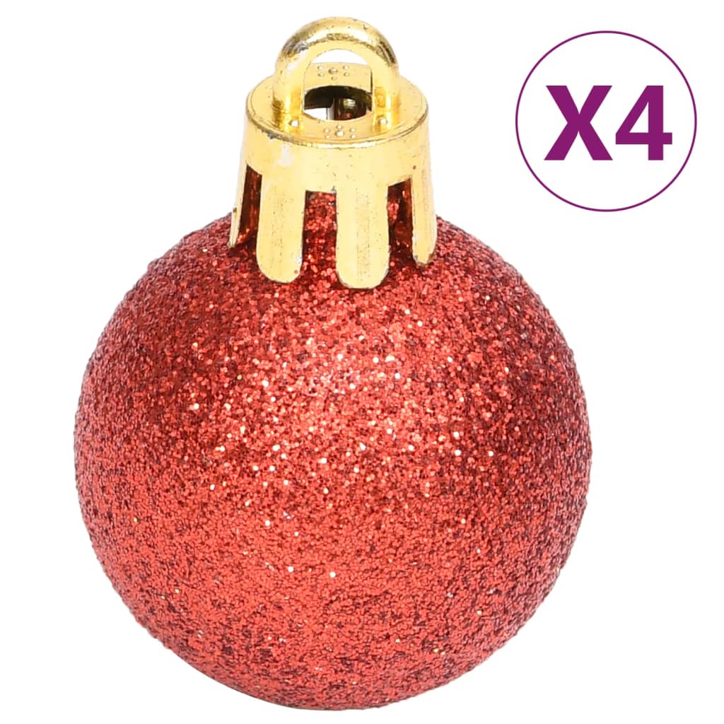 vidaXL Joulukuusen koristesarja 70 kpl kulta ja punainen