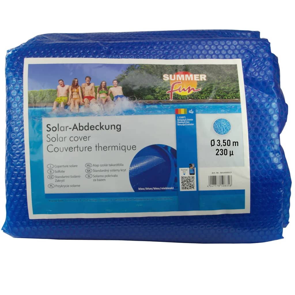 Summer Fun Uima-altaan aurinkosuoja pyöreä 350 cm PE sininen