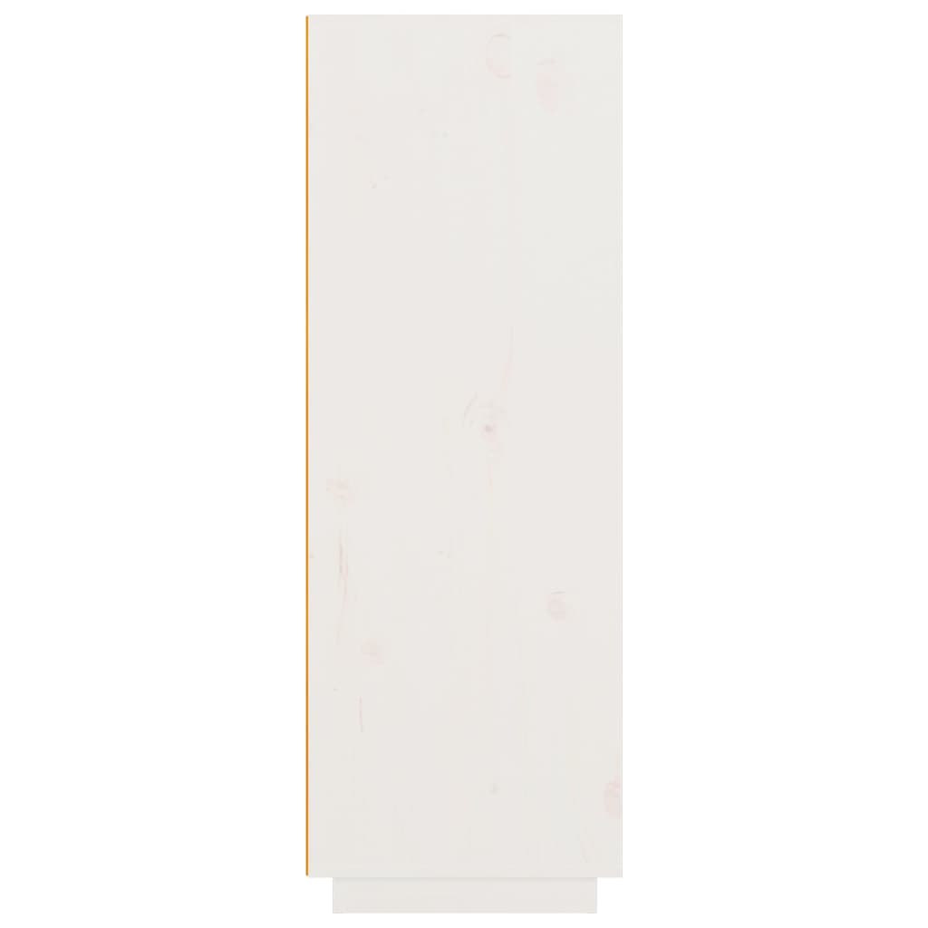 vidaXL Kaappi valkoinen 89x40x116,5 cm täysi mänty