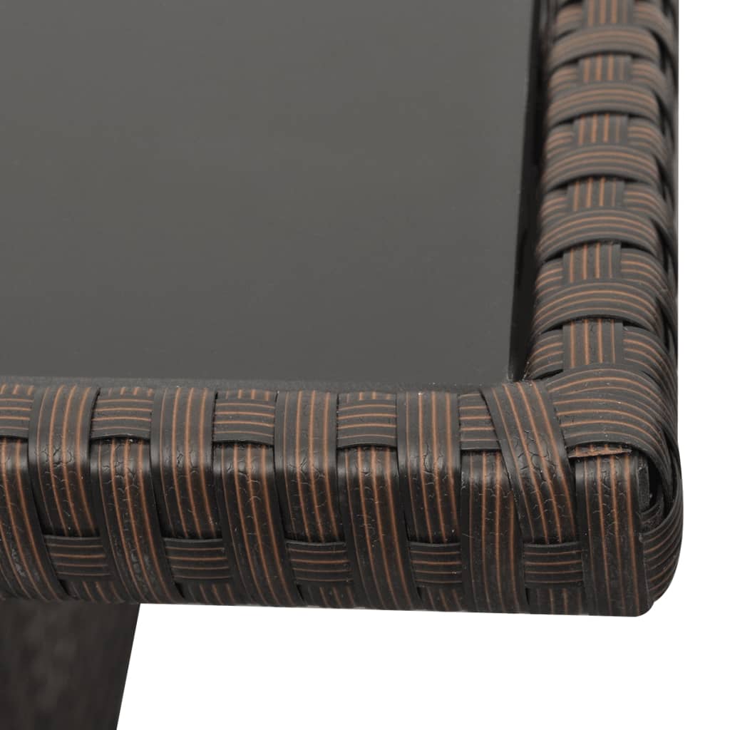 vidaXL 4-osainen Puutarhasohvasarja tyynyillä polyrottinki ruskea