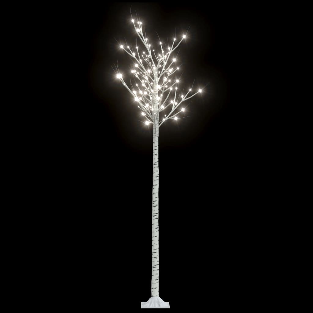 vidaXL Joulukuusi 200 LED 2,2 m kylmä valkoinen paju ulos/sisälle