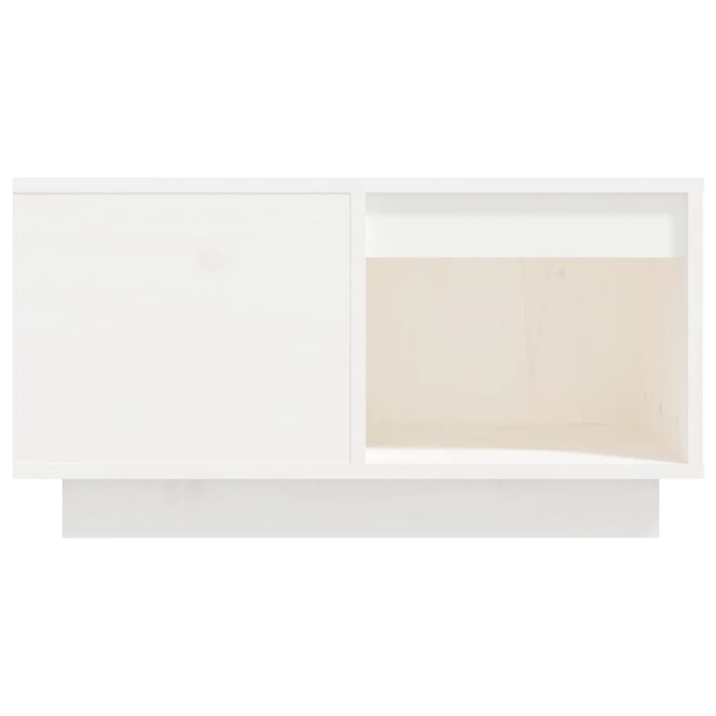 vidaXL Sohvapöytä valkoinen 60x61x32,5 cm täysi mänty