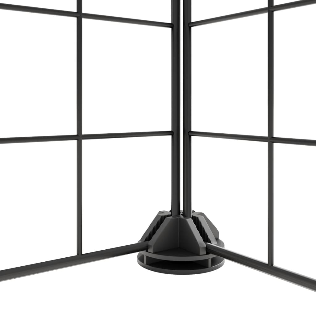 vidaXL 28-paneelinen lemmikkihäkki ovella musta 35x35 cm teräs