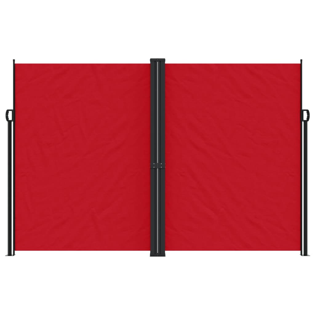 vidaXL Sisäänvedettävä sivumarkiisi punainen 220x1000 cm