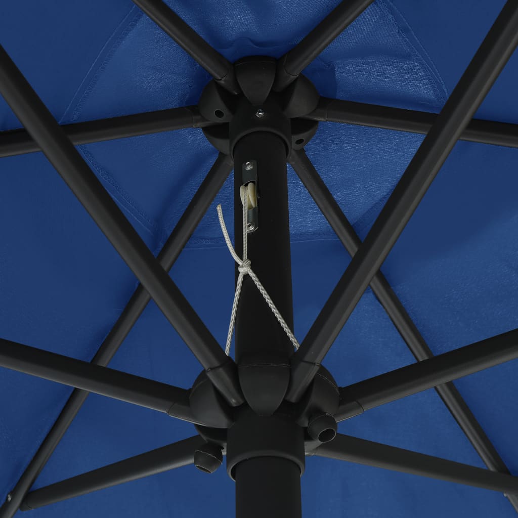 vidaXL Aurinkovarjo alumiinitanko 270x246 cm taivaansininen