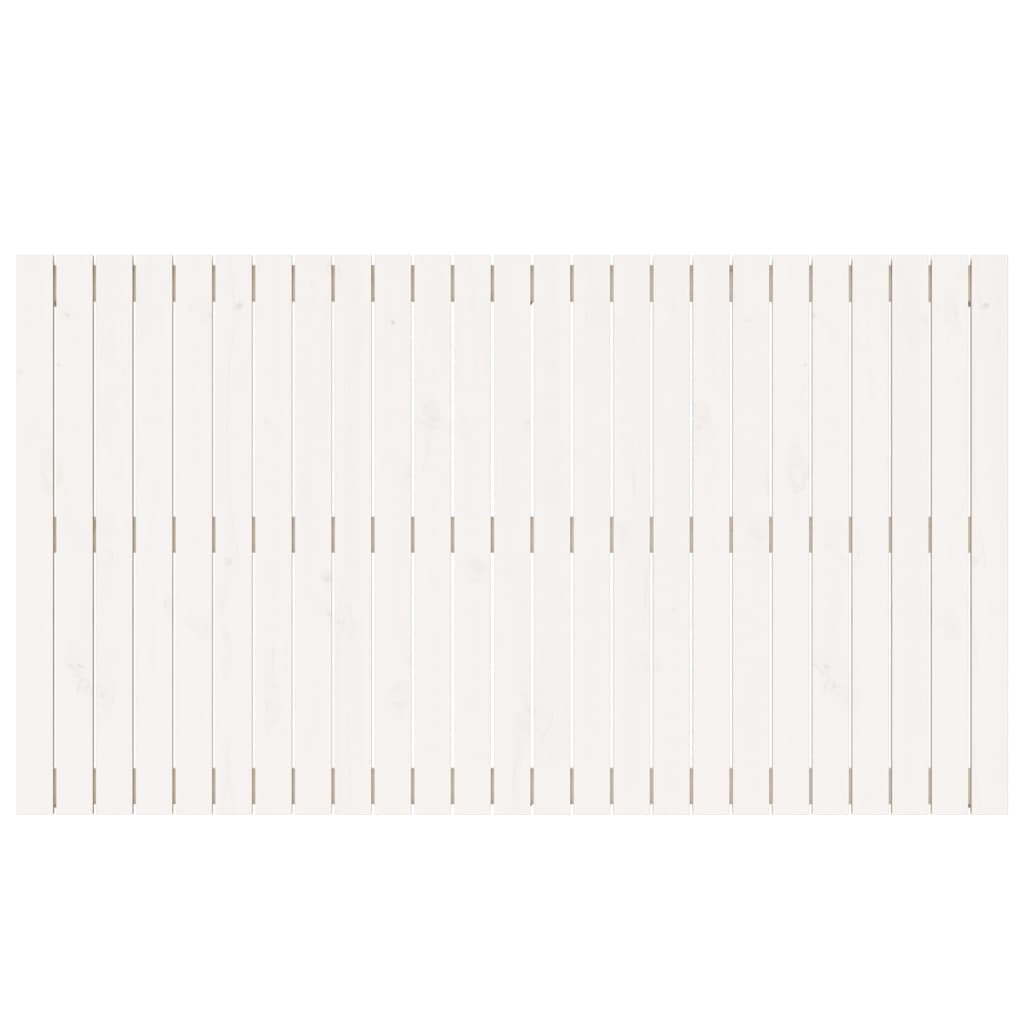 vidaXL Sängynpääty seinälle valkoinen 159,5x3x90 cm täysi mänty