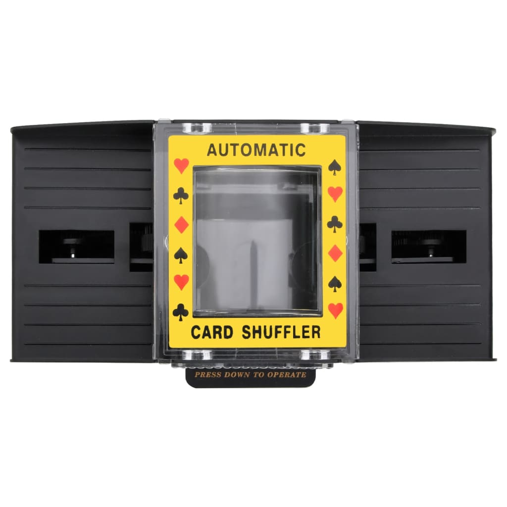 vidaXL Automaattinen korttien sekoittaja musta 2 pakkaa