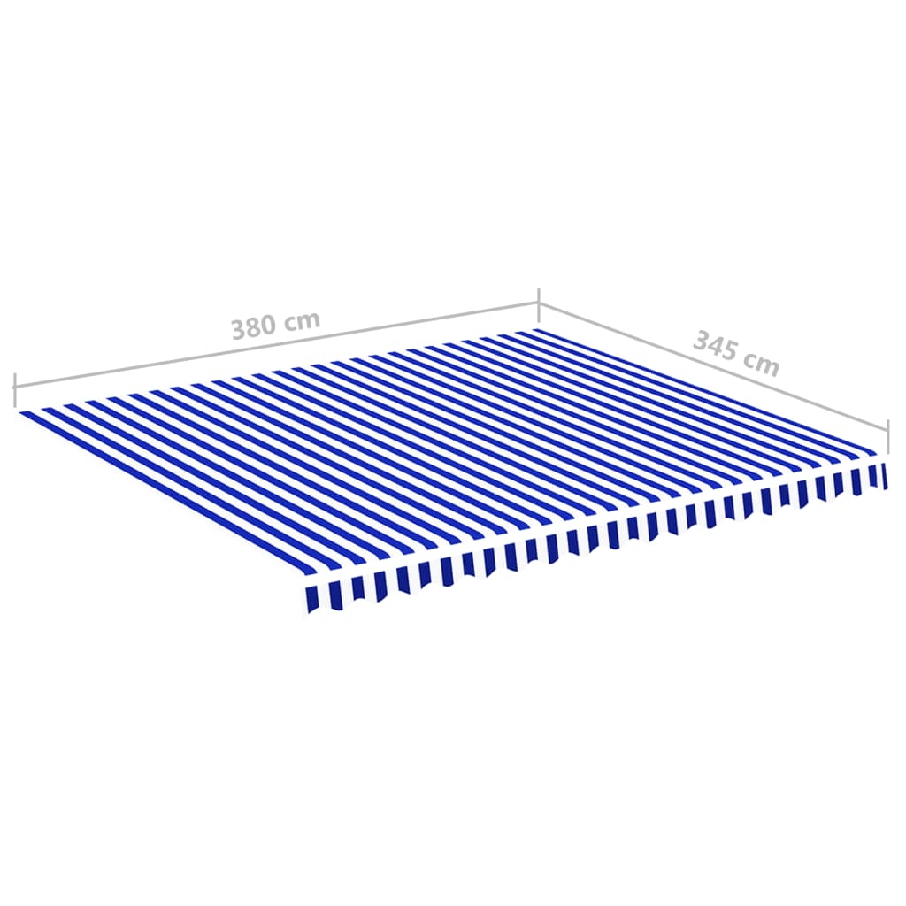 vidaXL Varakangas markiisiin sininen ja valkoinen 4x3,5 m