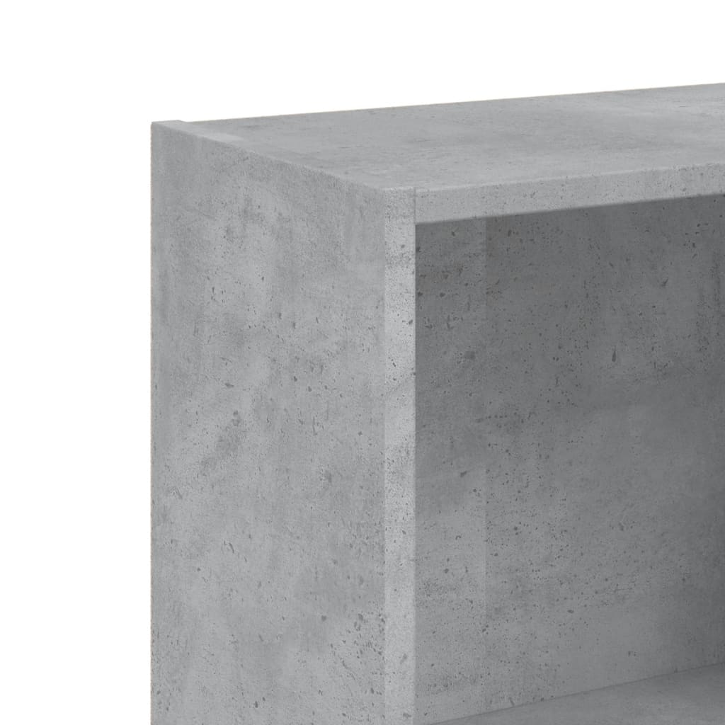 vidaXL 3-tasoinen kirjahylly betoninharmaa 40x24x108 cm lastulevy