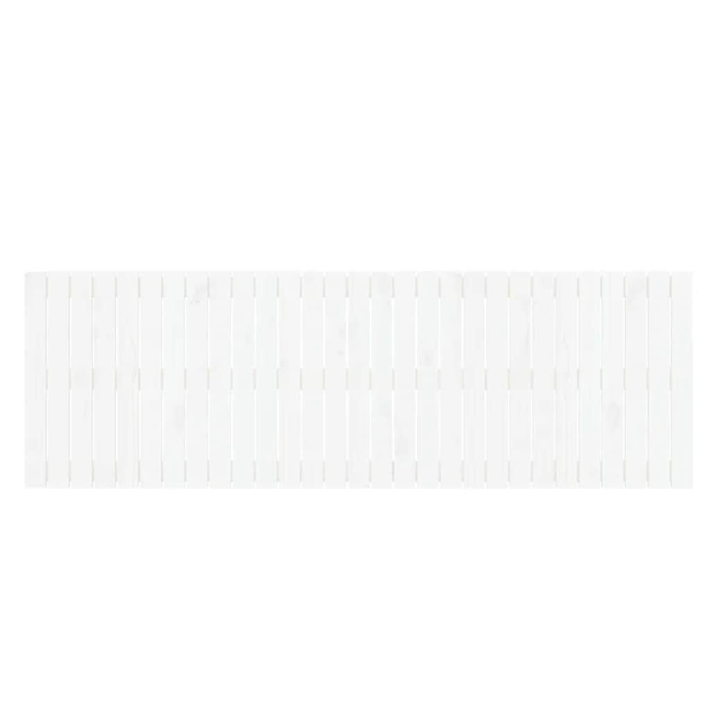 vidaXL Sängynpääty seinälle valkoinen 185x3x60 cm täysi mänty