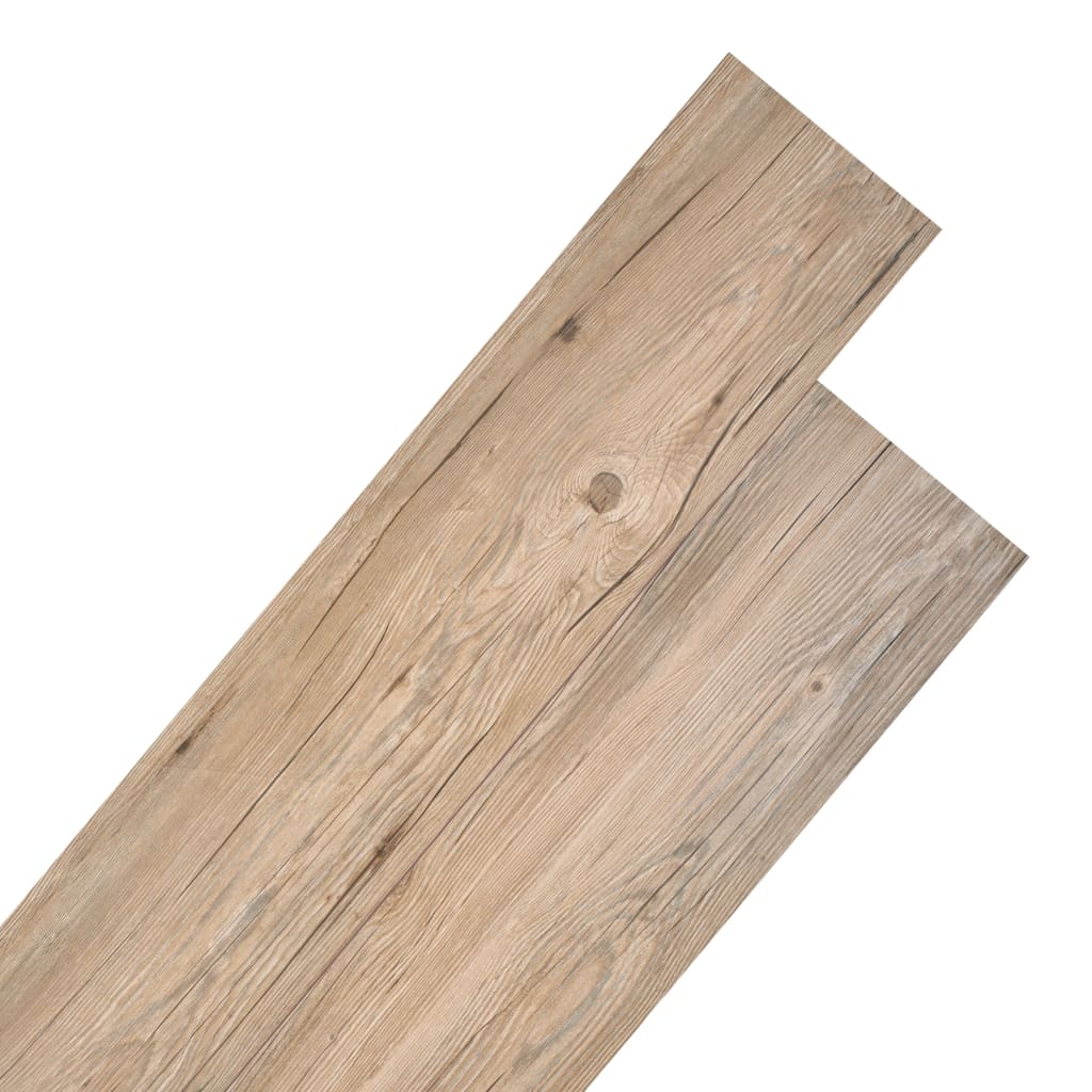 vidaXL PVC-lattialankut ei-itsekiinnittyvä 4,46 m² 3mm ruskea tammi
