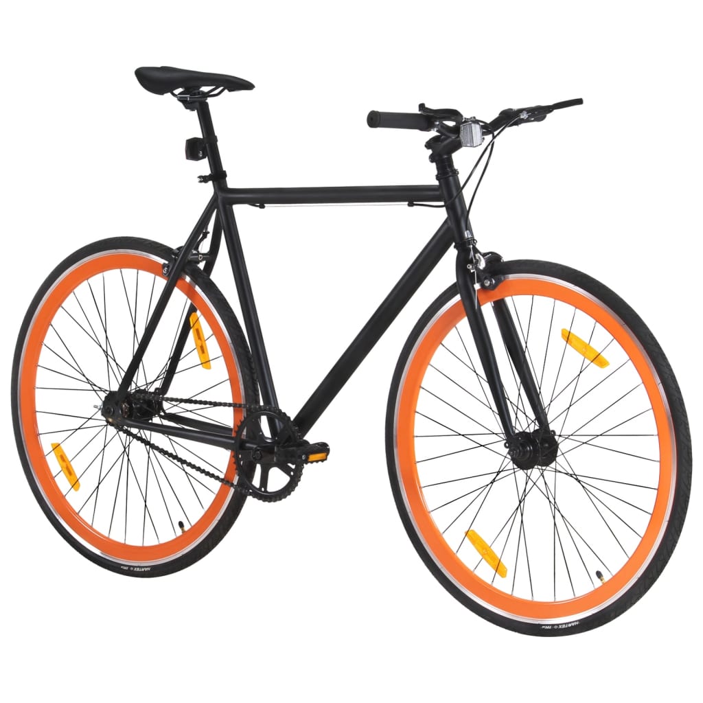 vidaXL Polkupyörä vaihteeton musta ja oranssi 700c 51 cm
