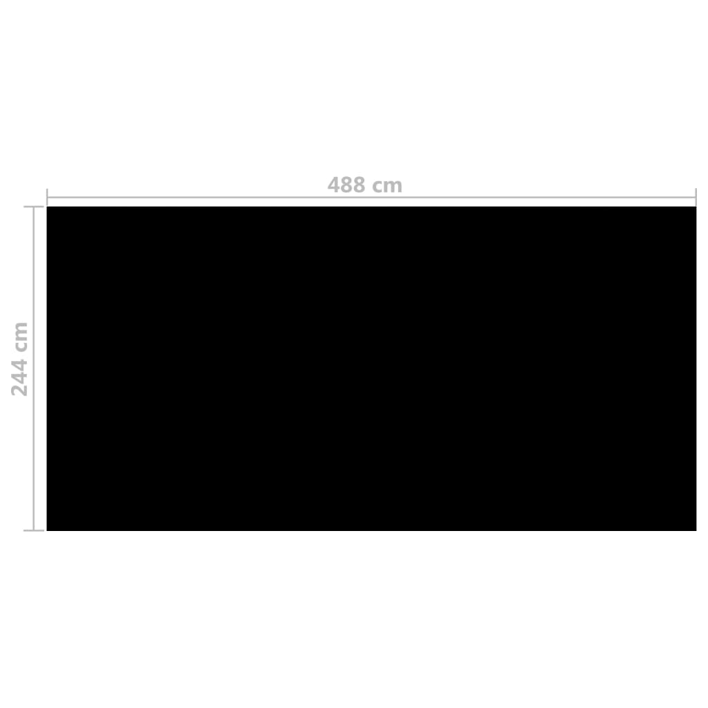vidaXL Uima-altaan suoja musta 488x244 cm PE