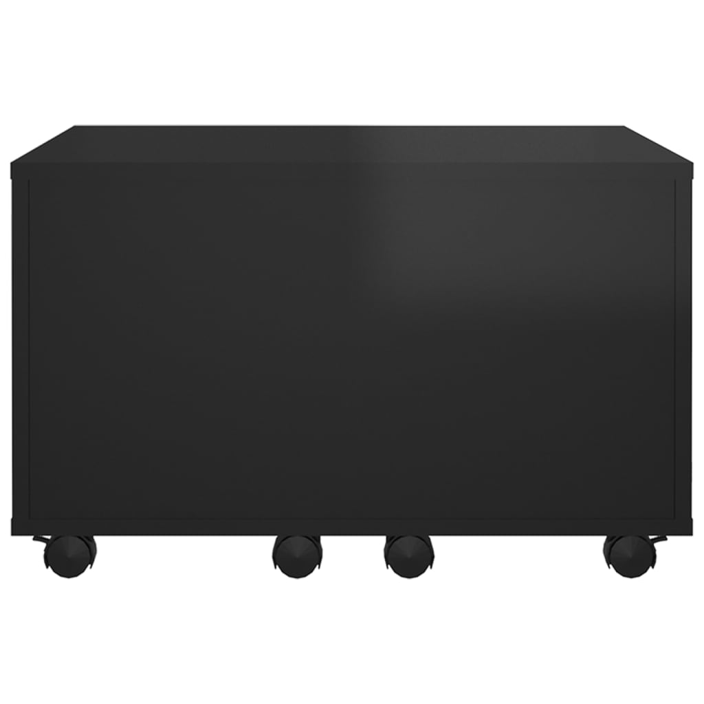 vidaXL Sohvapöytä korkeakiilto musta 60x60x38 cm lastulevy