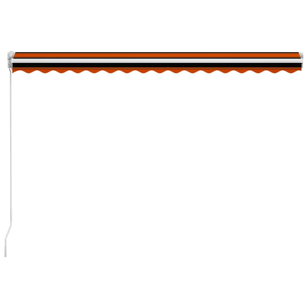 vidaXL Manuaalisesti kelattava markiisi 450x300 cm oranssi ja ruskea