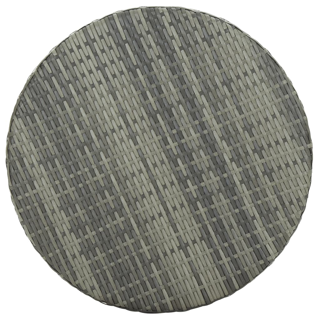 vidaXL 3-osainen Puutarhan baarisarja tyynyillä polyrottinki harmaa