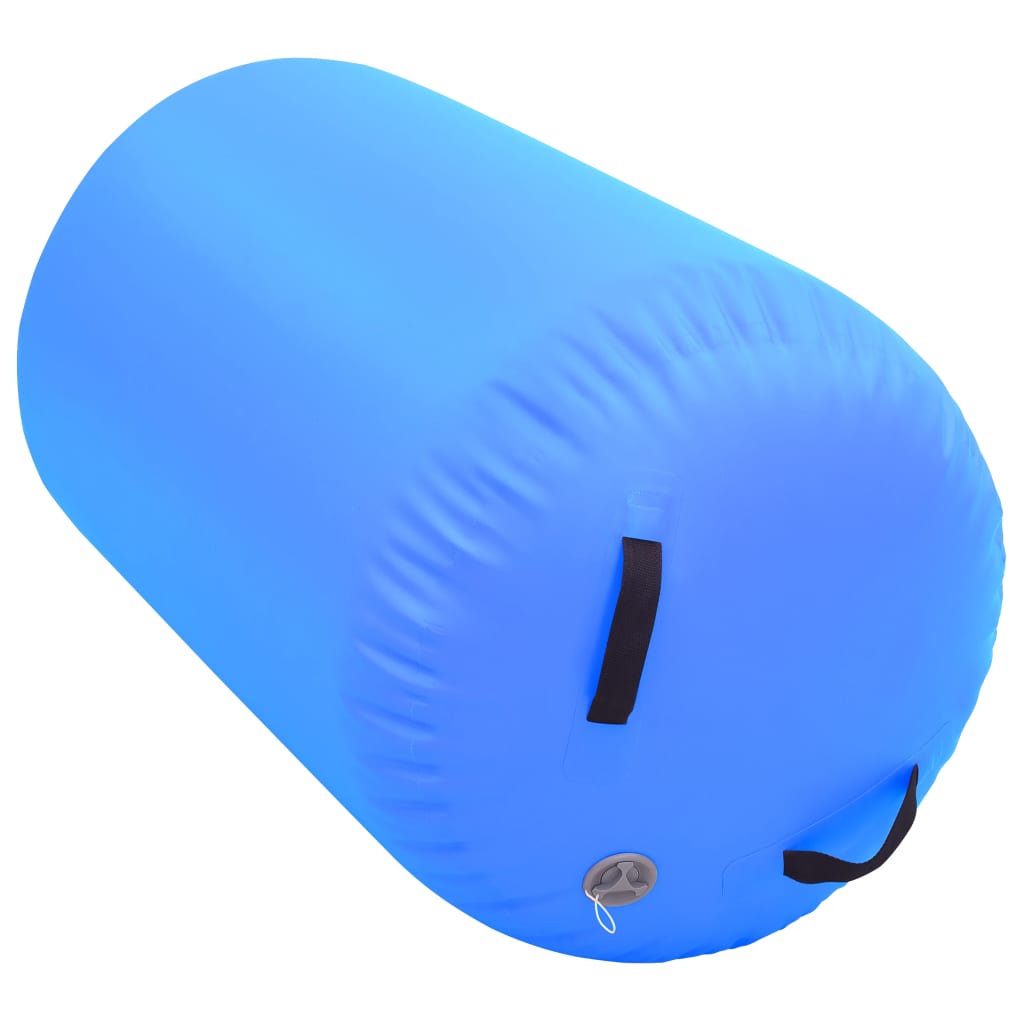vidaXL Täytettävä voimistelurulla pumpulla 100x60 cm PVC sininen
