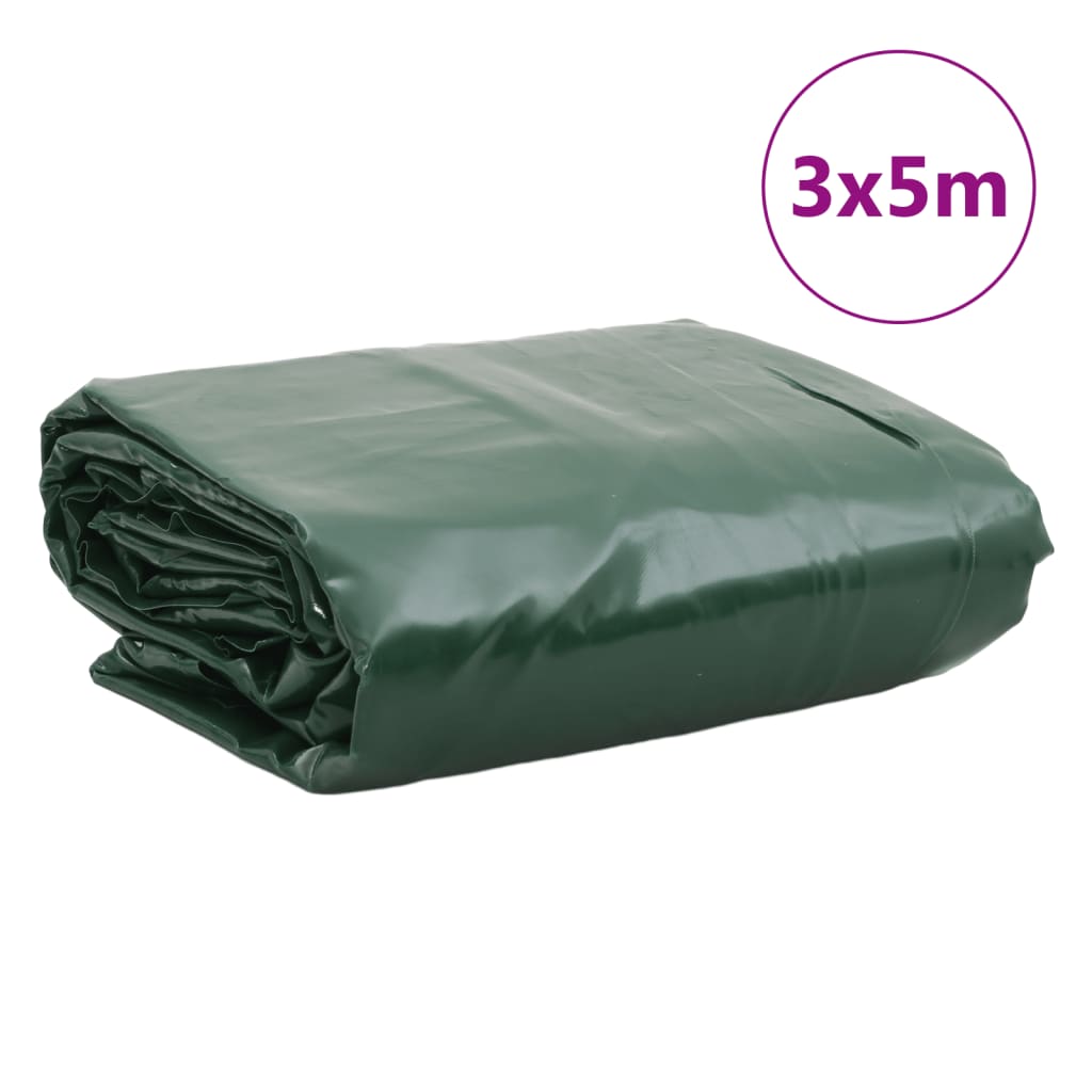 vidaXL Pressu vihreä 3x5 m 650 g/m²